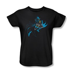Batman - Womens Neon Batman T-Shirt In Black