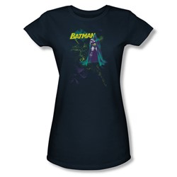 Batman - Womens Bat Spray T-Shirt In Navy