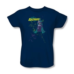 Batman - Womens Bat Spray T-Shirt In Navy