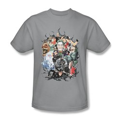 Batman - Mens Cape Of Villians T-Shirt In Silver