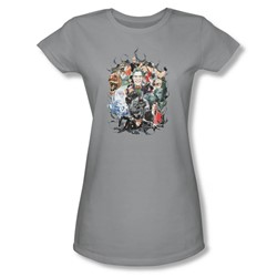 Batman - Womens Cape Of Villians T-Shirt In Silver
