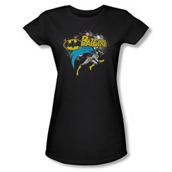 Batman - Womens Batgirl Halftone T-Shirt In Black