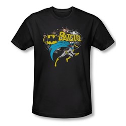 Batman - Mens Batgirl Halftone T-Shirt In Black
