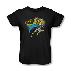 Batman - Womens Batgirl Halftone T-Shirt In Black