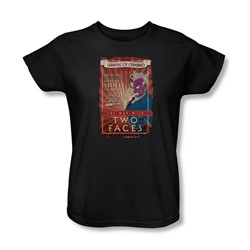 Batman - Womens Two Faces T-Shirt In Black