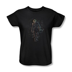 Batman - Womens Joker Leaves Arkham T-Shirt In Black