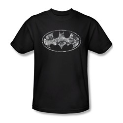 Batman - Mens Urban Camo Shield T-Shirt In Black