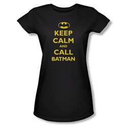 Batman - Womens Call Batman T-Shirt In Black
