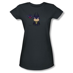 Batman - Womens Cute Batman T-Shirt In Charcoal
