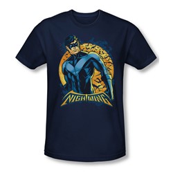 Batman - Mens Nightwing Moon T-Shirt In Navy