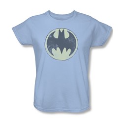 Batman - Womens Old Time Logo T-Shirt In Light Blue