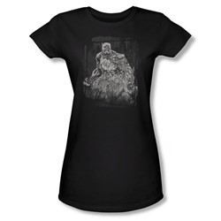 Batman - Womens Pencilled Rain T-Shirt In Black