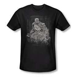 Batman - Mens Pencilled Rain T-Shirt In Black