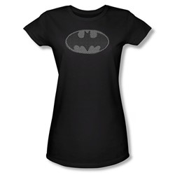 Batman - Womens Chainmail Shield T-Shirt In Black