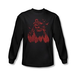 Batman - Mens Red Knight Long Sleeve Shirt In Black