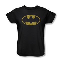 Batman - Womens Word Logo T-Shirt In Black