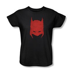 Batman - Womens Hacked & Scratched T-Shirt In Black