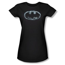 Batman - Womens Smoke Signal T-Shirt In Black