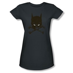 Batman - Womens Bat And Bones T-Shirt In Charcoal