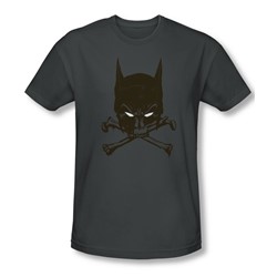 Batman - Mens Bat And Bones T-Shirt In Charcoal