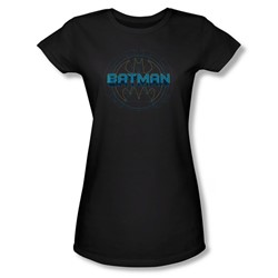 Batman - Womens Bat Tech Logo T-Shirt In Black