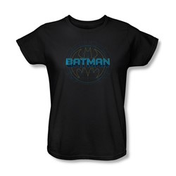 Batman - Womens Bat Tech Logo T-Shirt In Black