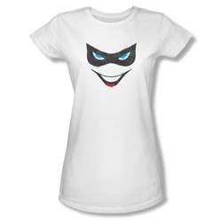 Batman - Womens Harley Face T-Shirt In White