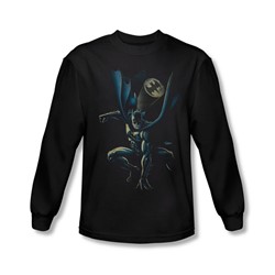 Batman - Mens Calling All Bats Long Sleeve Shirt In Black