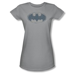 Batman - Womens Water Sketch Signal T-Shirt In Silver