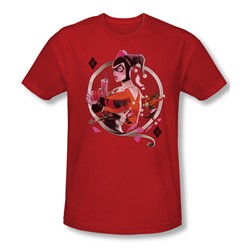 Batman - Mens Harley Q T-Shirt In Red