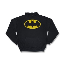 Batman - Mens Classic Logo Pullover Hoodie In Black