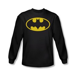 Batman - Mens Classic Logo Long Sleeve Shirt In Black