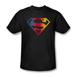 Superman - Mens Gradient Superman Logo T-Shirt In Black