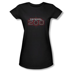 Superman - Womens Zod Logo T-Shirt In Black