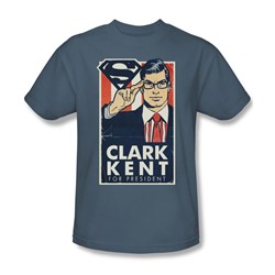 Superman - Mens Kent For President T-Shirt In Slate