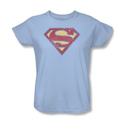 Superman - Womens Super S T-Shirt In Light Blue