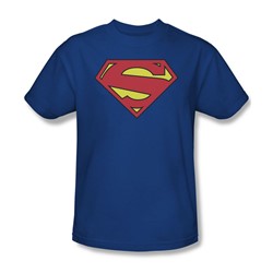 Superman - Mens New 52 Shield T-Shirt In Royal