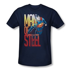 Superman - Mens Steel Flight T-Shirt In Navy