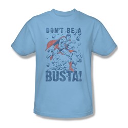 Superman - Mens Busta T-Shirt In Light Blue
