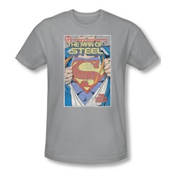 Superman - Mens Mos Cover T-Shirt In Silver