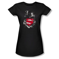 Superman - Womens Darkest Hour T-Shirt In Black