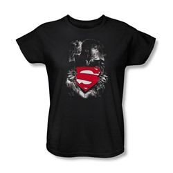Superman - Womens Darkest Hour T-Shirt In Black