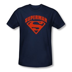 Superman - Mens Super Shield T-Shirt In Navy