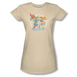 Superman - Womens Battle Of The Sexes T-Shirt In Cream