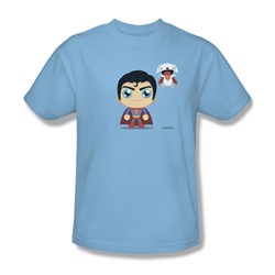 Superman - Mens Cute Superman T-Shirt In Light Blue