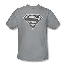 Superman - Mens Grey S T-Shirt In Silver
