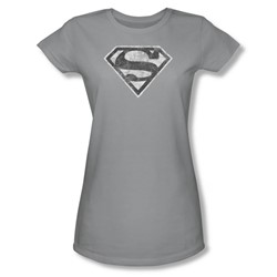 Superman - Womens Grey S T-Shirt In Silver