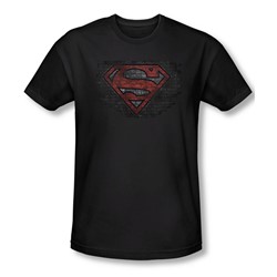 Superman - Mens Brick S T-Shirt In Black