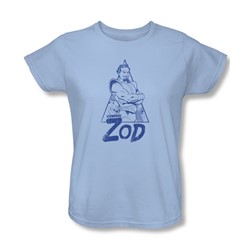 Superman - Womens Vintage Zod T-Shirt In Light Blue