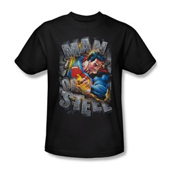 Superman - Mens Ripping Steel T-Shirt In Black